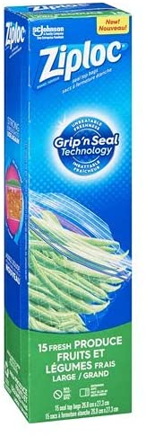Photo 1 of Ziploc Fresh Produce Bags Large - 15 Count, TWO BOXES 

