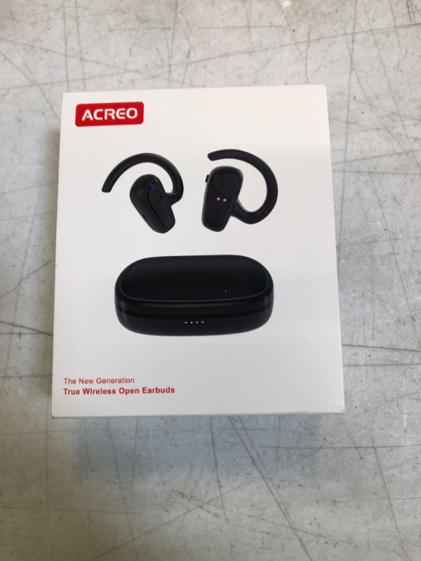 Photo 4 of  The Next Generation Open Ear Headphones, ACREO OpenBuds, True Wireless Earbuds with Earhooks, Bluetooth Workout Headphones, 18 Hours Playtime with Case