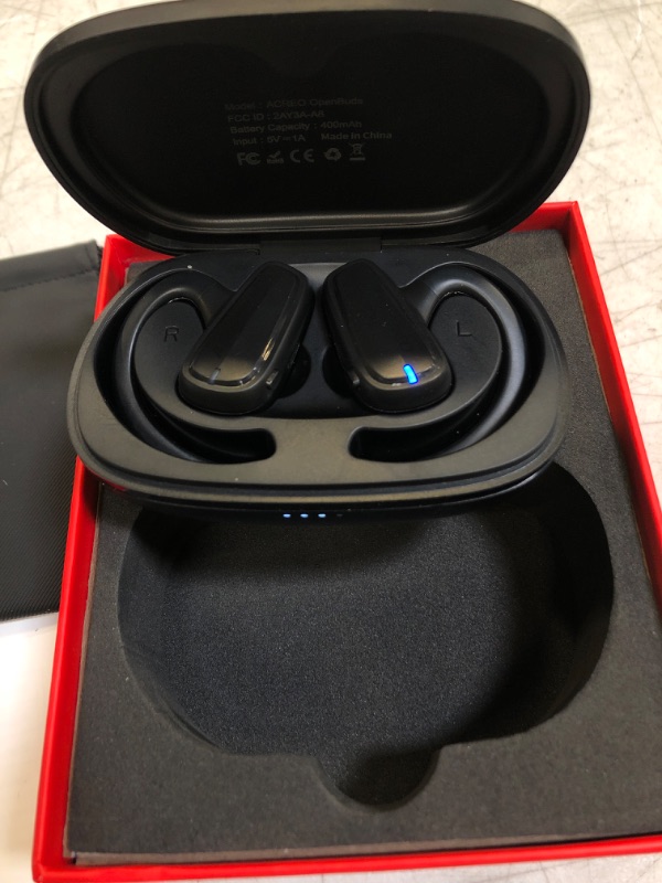 Photo 3 of  The Next Generation Open Ear Headphones, ACREO OpenBuds, True Wireless Earbuds with Earhooks, Bluetooth Workout Headphones, 18 Hours Playtime with Case