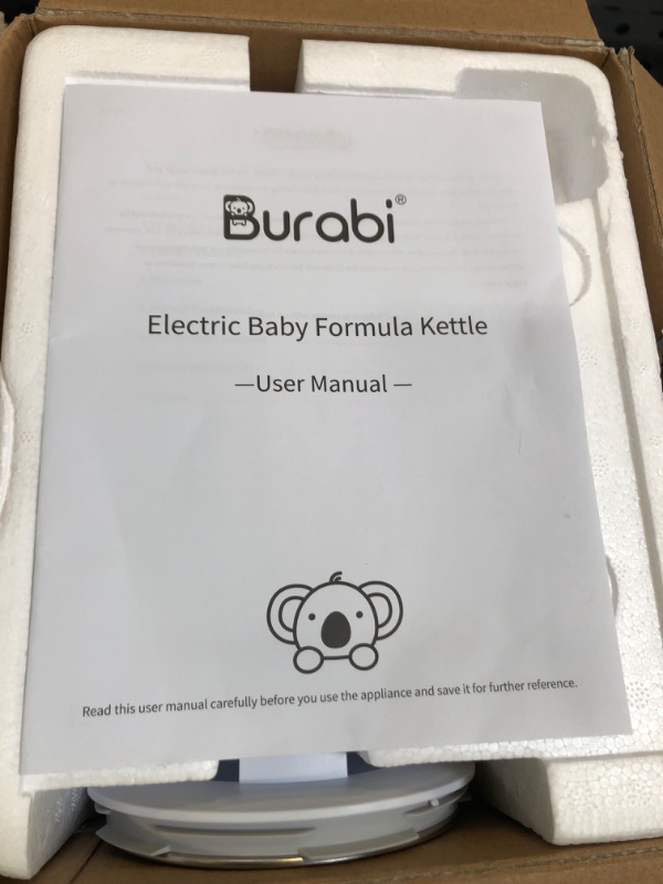 Photo 3 of Burabi Baby Formula Kettle with Accurate Temperature Control, Baby Milk Instant Warmer Formula Maker with 365 Days Keep Warm, BPA-Free Baby Formula Ready, Baby Kettle with Night Light & Cooling Fan