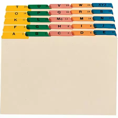 Photo 1 of Smead Filing Guides with Alphabetic Indexing, 25 / Set (Quantity)