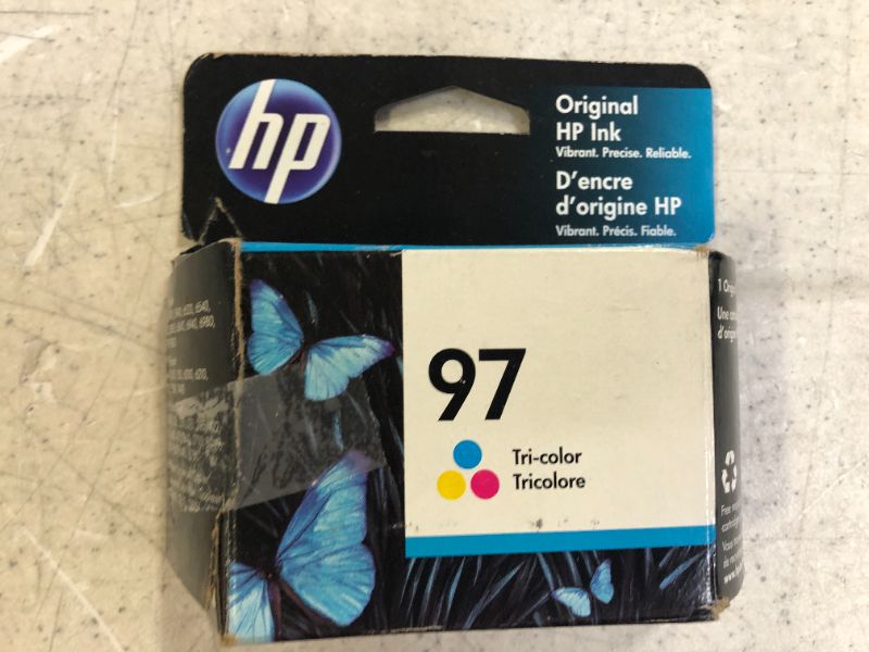 Photo 2 of Original HP 97 Tri-color Ink Cartridge | Works with HP DeskJet 460, 5000, 6000, 9800; OfficeJet H470, 100, 6200, 7000; PhotoSmart B8350, 300, 400, 2000, 8000; PSC 1600, 2350 Series