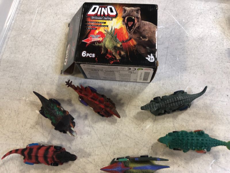 Photo 1 of DINOBROS Dinosaur Toy Pull Back Cars, 6 Pack Dino Toys for 3 Year Old Boys and Toddlers, Boy Toys Age 3,4,5 and Up, Pull Back Toy Cars, Dinosaur Games with T-Rex
