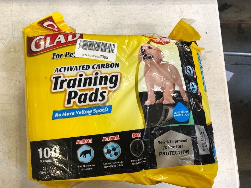 Photo 2 of Glad For Pets Activated Carbon Dog Training Pads, 23" x 23", 100 count