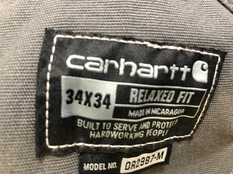 Photo 4 of Carhartt 102987 - Rugged Flex® Rigby Bib color grey size 34 x 34 