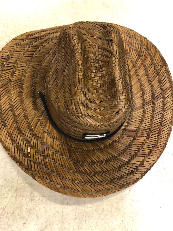 Photo 2 of Billabong Men's Classic Straw Lifeguard Hat, Brown, One Size

