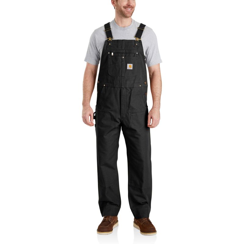 Photo 1 of Carhartt 102776 Duck Bib Overalls - Black 34 X 34 
