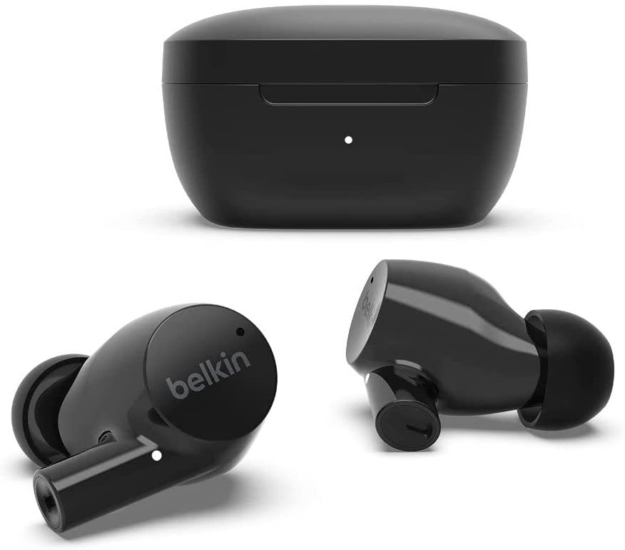 Photo 1 of Belkin Wireless Earbuds, SoundForm Rise True Wireless Bluetooth 5.2  Earphones with Wireless Charging IPX5 Sweat and Water Resistant with Deep Bass for iPhone, Galaxy, Pixel and More - Black
