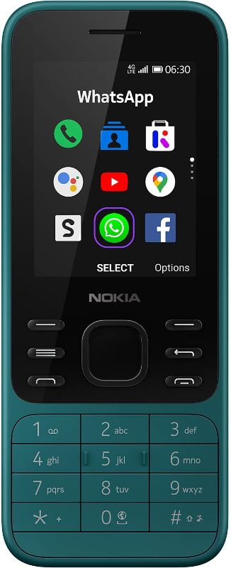 Photo 1 of Nokia 6300 4G | Unlocked | Dual SIM | WiFi Hotspot | Social Apps | Google Maps and Assistant | Cyan Green
