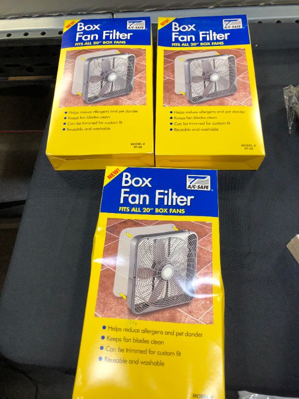 Photo 1 of 3 pack AC-Safe 20 in. Box Fan Filter

