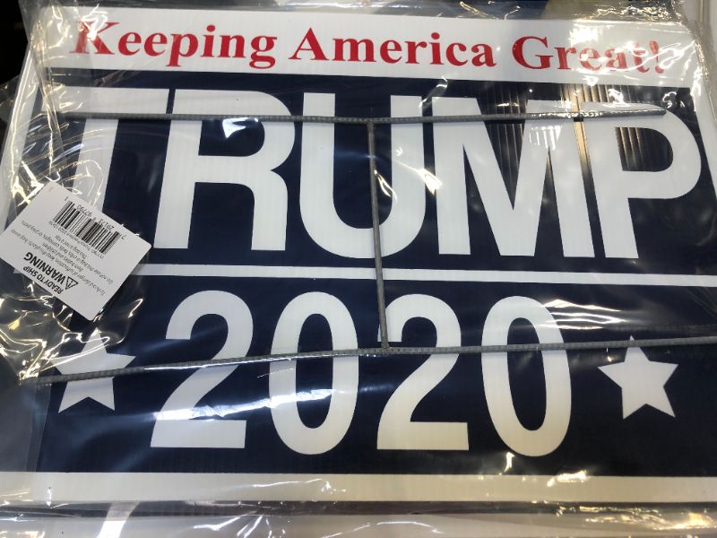 Photo 2 of 2 pack Trump For President 2020 Outdoor Yard Sign - 12x18 - Imagine This Company
