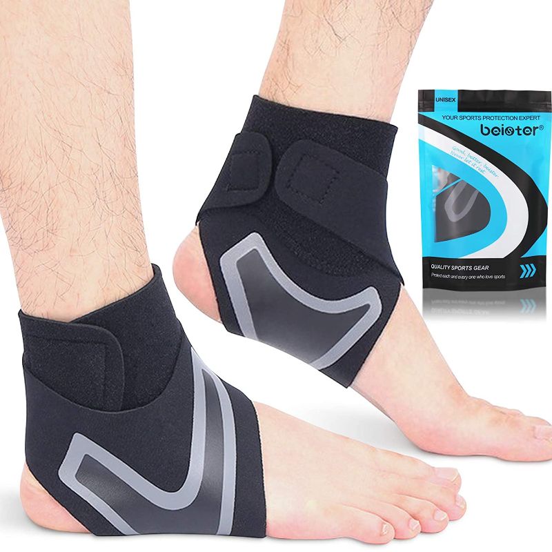 Photo 1 of 1 Pair Ankle Support Breathable Neoprene Compression Ankle Brace for Men and Women, Elastic Sprain Foot Sleeve for Sports Protect, Arthritis, Plantar Fasciitis, Achilles tendonitis, Recovery