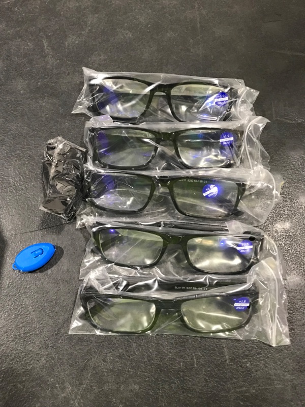 Photo 1 of 5 Pack Reading Glasses Black +1.5