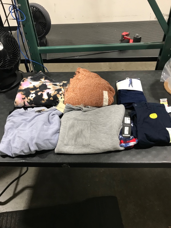 Photo 1 of box lot misc clothing various sizes sold as is 