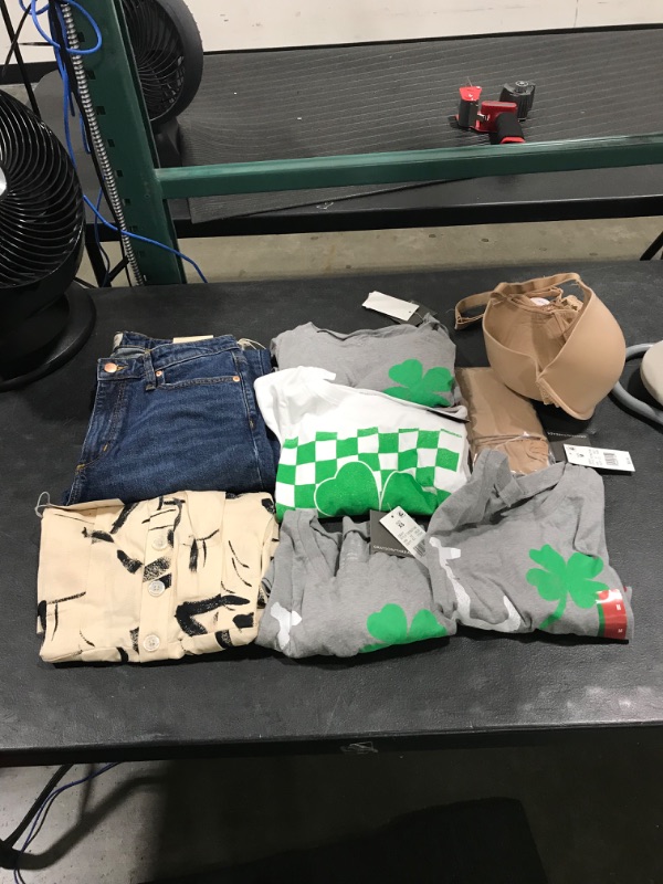 Photo 1 of box lot misc clothing various sizes sold as is 