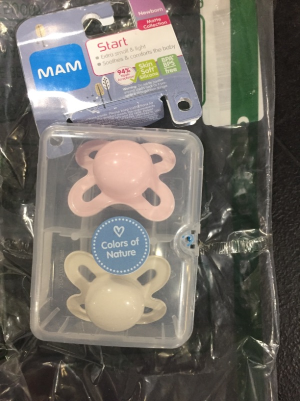 Photo 2 of MAM Start Matte Newborn Pacifier 0-3 Months Girl 2 Pack
