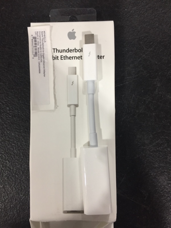 Photo 2 of Apple Thunderbolt to Gigabit Ethernet Adapter - External Thunderbolt 1
