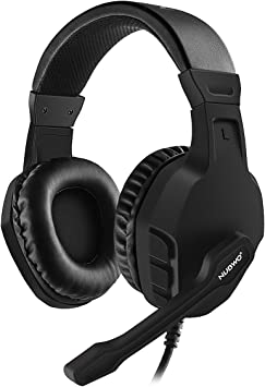 Photo 1 of NUBWO U3 3.5mm Gaming Headset for PC, PS4, PS5, Laptop, Xbox One, Mac, iPad, Nintendo Switch Games, Computer Game Gamer Over Ear Flexible Microphone Volume Control with Mic - Black
