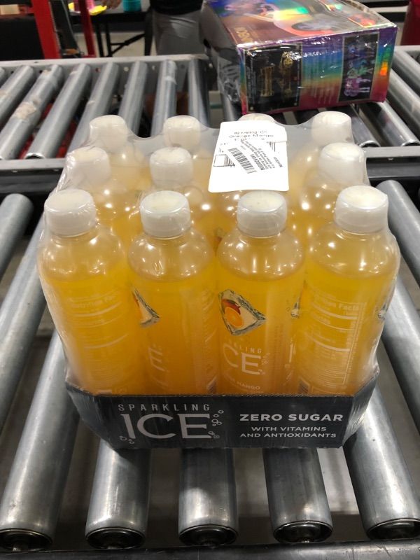 Photo 3 of BEST BY 08-04-22- Sparkling Ice, Orange Mango Sparkling Water, Zero Sugar Flavored Water, with Vitamins and Antioxidants, Low Calorie Beverage, 17 fl oz Bottles (Pack of 12)
