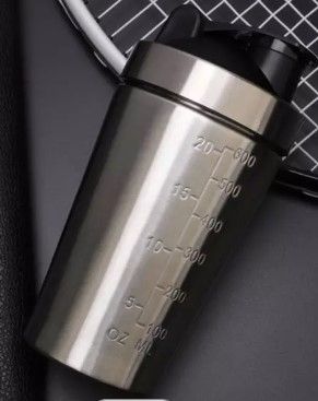 Photo 1 of 25oz Wide Mouth Lid Stainless Steel Shaker Bottle
