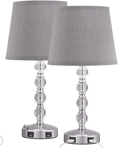 Photo 1 of 3-Way Dimmable Touch Control Crystal Lamp
