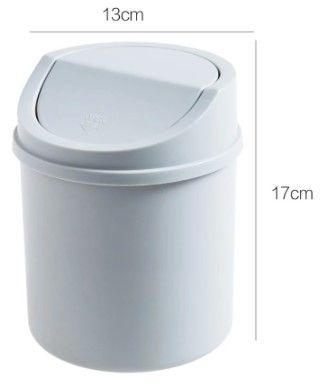 Photo 1 of 2 PACK!!! OTHERHOUSE Desktop Mini Trash Can Rolling Cover Type Trash Bin Paper Basket Table Waste Bin Home Ofiice Garbage Storage Cans Bin
