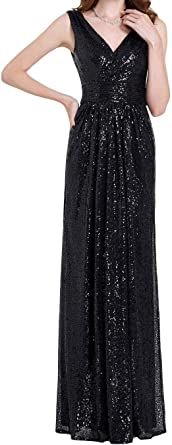 Photo 1 of Kate Kasin Women Sequin Bridesmaid Dress Sleeveless Maxi Evening Prom Dresses SIZE XL-18
