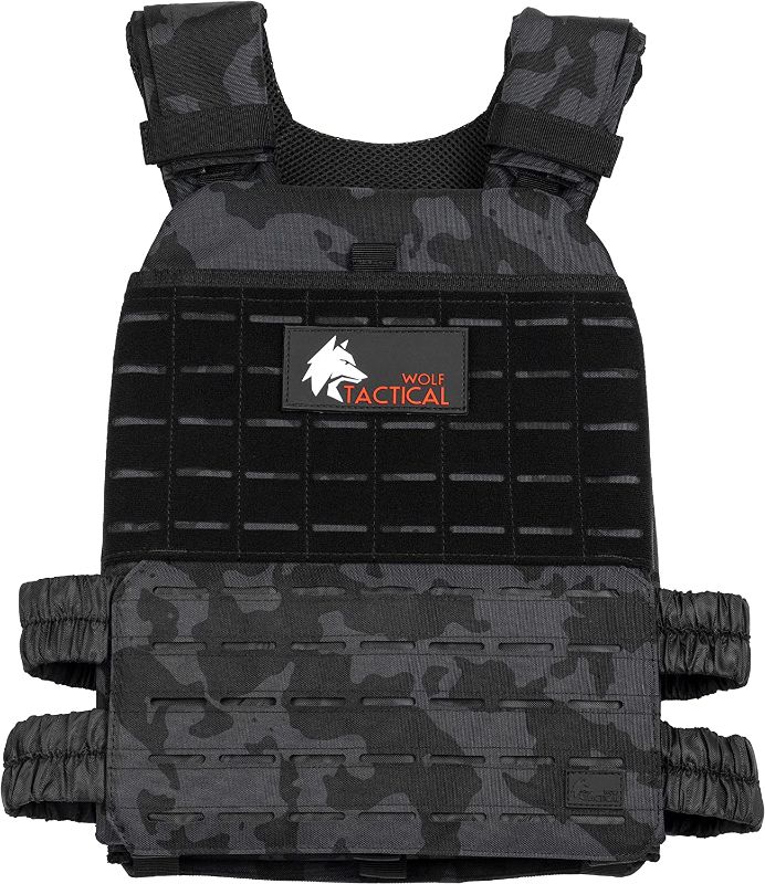 Photo 1 of WOLF TACTICAL Adjustable Weighted Vest – WODs, Strength and Endurance Training, Fitness Workouts, Running
