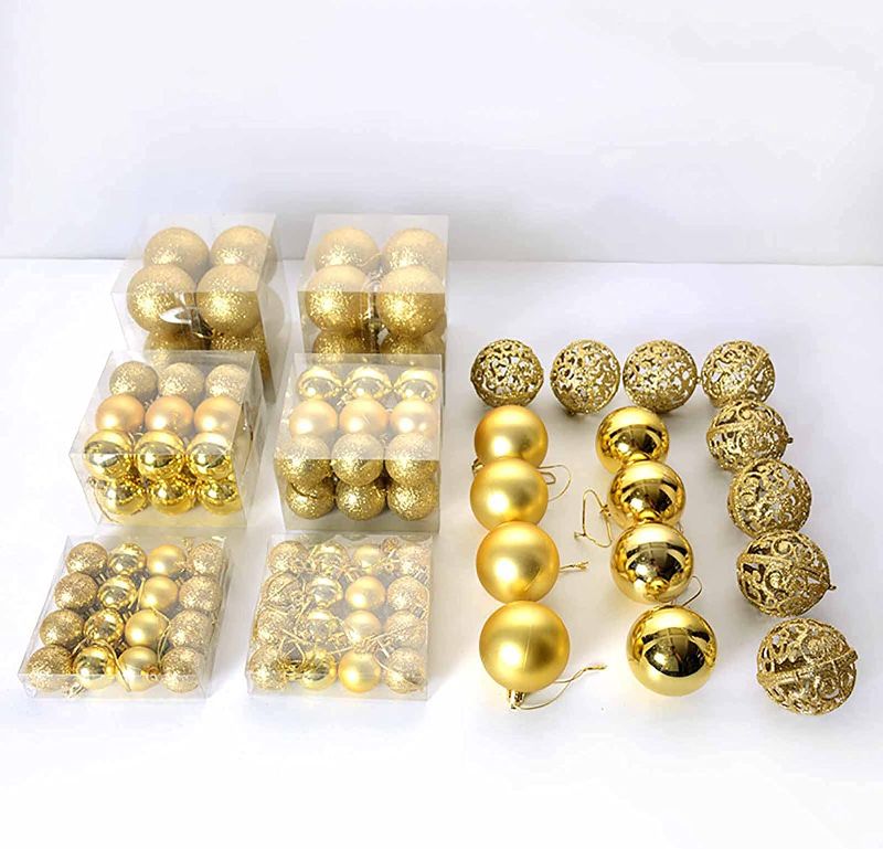 Photo 1 of Christmas Decorations - 102Pcs Christmas Balls Baubles Party Xmas Tree Decorations Hanging Ornament Decors