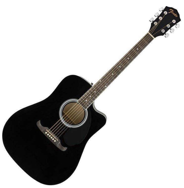 Photo 1 of Fender FA-125CE Dreadnought Acoustic-Electric Guitar Black
