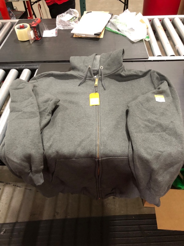 Photo 2 of Carhartt Men Big and Tall Midweight Hooded Zip-Front Sweatshirt 3XL TALL
