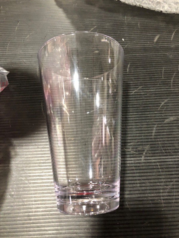 Photo 1 of Amazing Abby  Plastic Tumblers (Set of 6), Plastic Drinking Glasses, All-Clear High-Balls, Reusable Plastic Cups, Stackable, BPA-Free, Shatter-Proof, Dishwasher-Safe