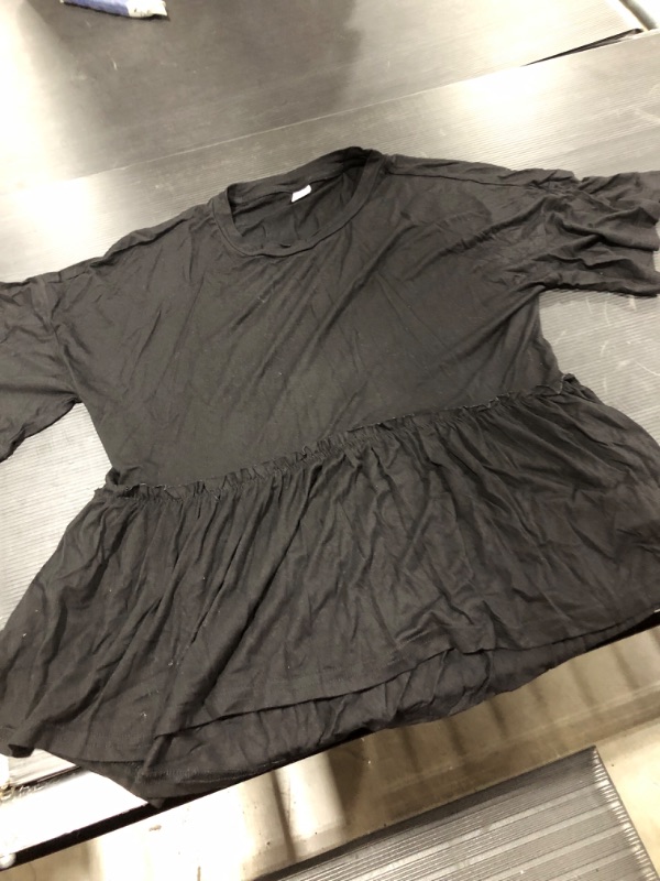 Photo 1 of black ruffle shirt size small