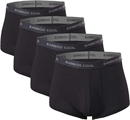 Photo 1 of BAMBOO COOL Men’s Underwear boxer briefs Soft Comfortable Bamboo Viscose Underwear Trunks (4 Pack) size large

