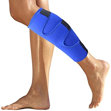 Photo 1 of Calf Brace for Torn Calf Muscle and Shin Splint Relief - Calf Compression Sleeve for Lower Leg Injury, Strain, Tear - Neoprene Runners Splints Wrap for Men and Women
