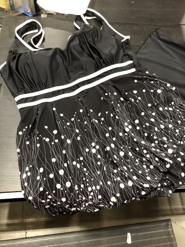 Photo 1 of black and white dot tankini and shorts 3XL