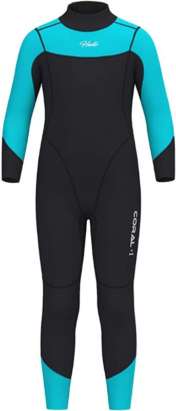 Photo 1 of Hevto Wetsuits Kids and Youth 3mm Neoprene Full Suits Long Sleeve Surfing Swimming Diving Swimsuits Keep Warm Back Zip for Water Sports
