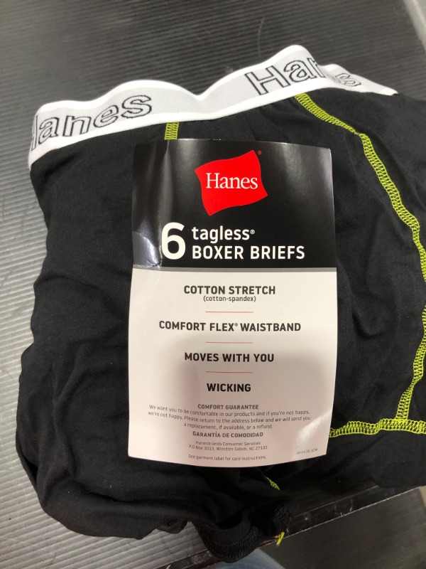 Photo 2 of Hanes Boxer Briefs 6 pack size large