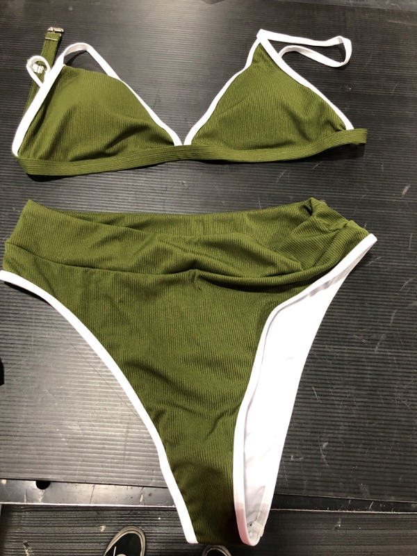 Photo 1 of Blooming Jelly Womens Bikini Set olive size large