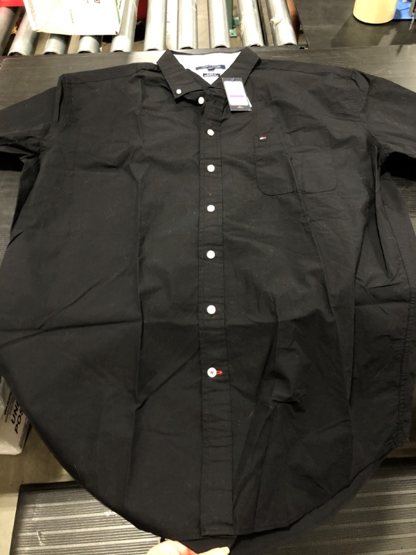 Photo 2 of Tommy Hilfiger Men's Short Sleeve Casual Button-Down Shirt in Classic Fit
