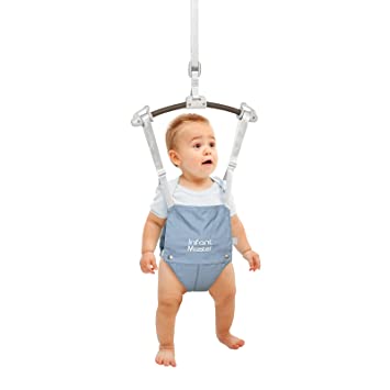 Photo 1 of Infant Master Doorway Jumper, Johnny Jumper w/ Adjustable Seat Bag, Durable Baby Door Bouncer & Swing Jumper w/ Steel Spring, Wise Gift Choice for Infant & Toddler, Easy to Use, Blue
