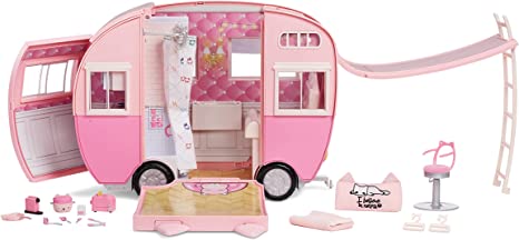 Photo 1 of Na Na Na Surprise Kitty-Cat Camper Playset, Pink Toy Car Vehicle for Fashion Dolls with Cat Ears & Tail, Opens to 3 Feet Wide for 360 Play, 7 Play Areas, Accessories, Gift for Kids Ages 5 6 7 8+ Years

