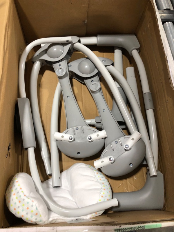 Photo 1 of Ingenuity 5-Speed Portable Baby Swing with Music, Nature Sounds & Battery-Saving Technology - Hugs & Hoots, Swing 'n Go, 0-9 Months/ SELLING FOR PARTS ONLY 
