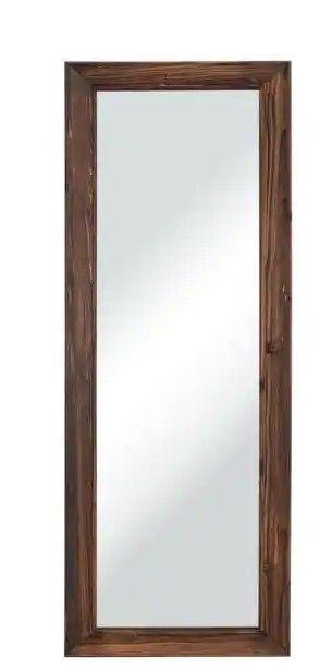 Photo 1 of 65 in. x 22 in. Farmhouse Rectangle Framed Full-Length Leaning Mirror
