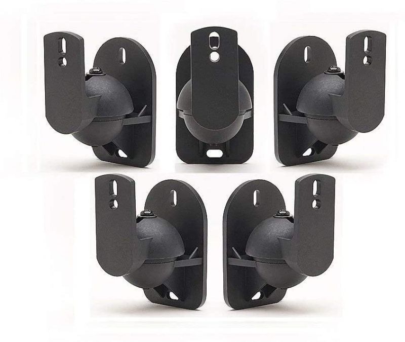 Photo 1 of 5 Pack of Black Speaker Wall Mount Brackets for Bose, Sony, Panasonic, Samsung and More
