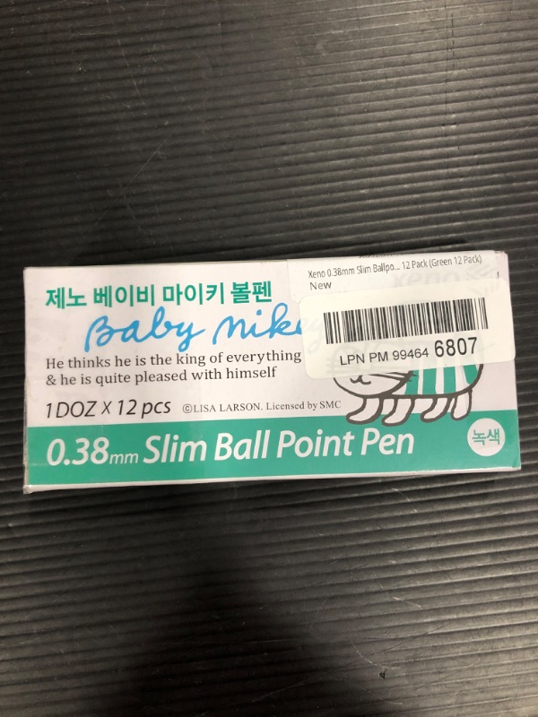 Photo 2 of Xeno 0.38mm Slim Ballpoint Pen Shinzi Monpeluche to Baby Mikey Lisa 12 Pack (Green 12 Pack)
