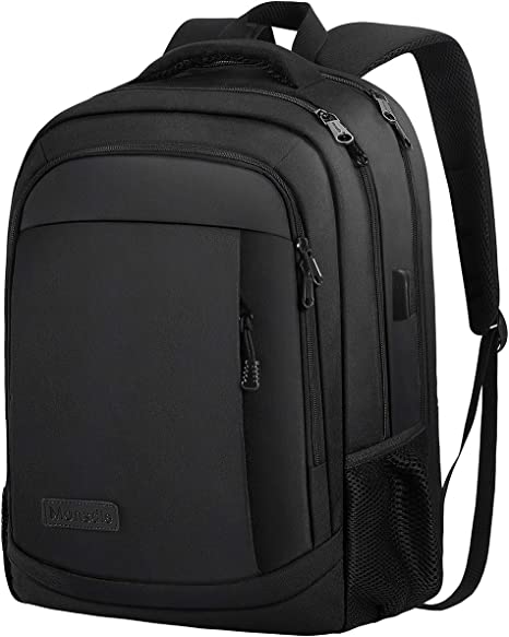 Photo 1 of Monsdle Travel Laptop Backpack Anti Theft Water Resistant Backpacks School Computer Bookbag with USB Charging Port for Men Women College Students Fits 15.6 Inch Laptop (Black)
