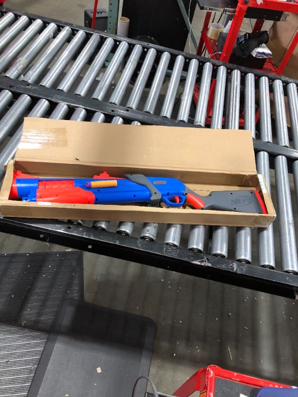 Photo 2 of NERF Fortnite Pump SG Blaster -- Pump Action Mega Dart Blasting -- Breech Load -- 4 Official Mega Darts -- for Youth, Teens, Adults , Blue,2.76 x 32.87 x 10.39 inches