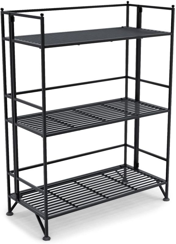 Photo 1 of 
Convenience Concepts Xtra Storage 3 Tier Wide Folding Metal Shelf, Black