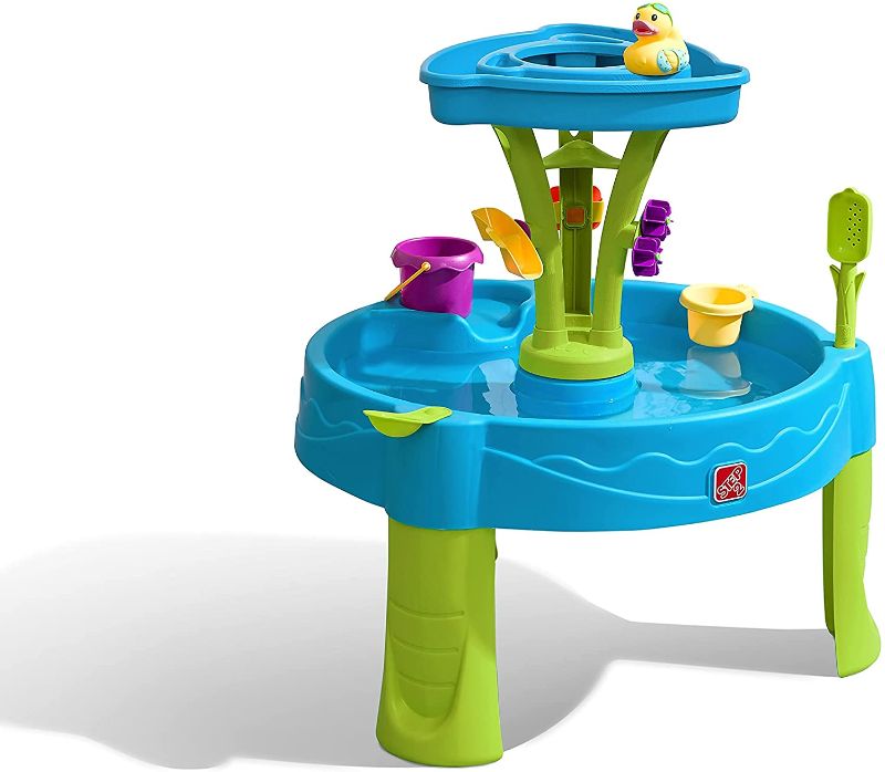 Photo 1 of Step2 Summer Showers Splash Tower Water Table | Kids Water Play Table with 8-Pc Water Toy Accessory Set